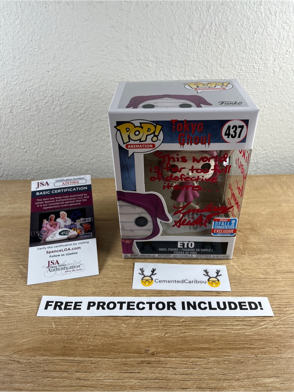 Eto Funko Pop #437 NYCC 2018 Tokyo Ghoul Anime COA Signed Autograph Vaulted MINT